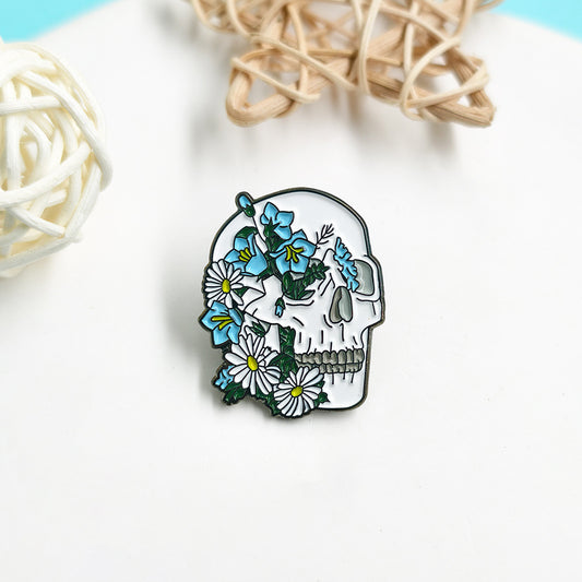 Pin de Calavera Flores