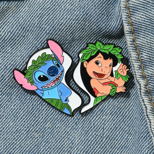 Pines de Lilo y Stitch Corazón