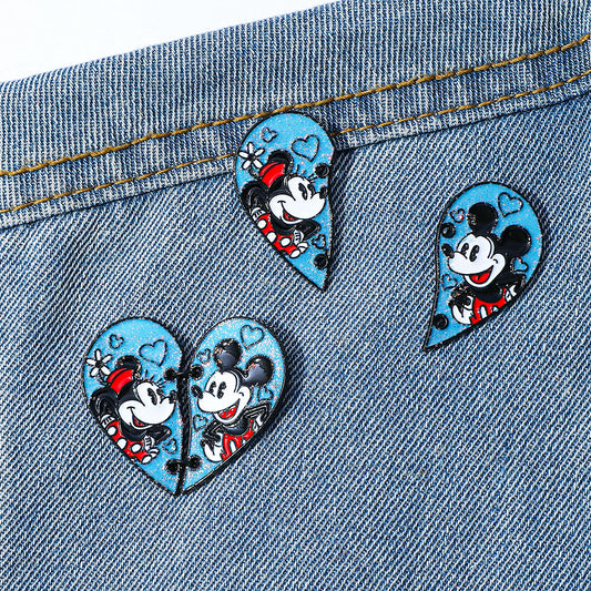 Pines de Mickey y Minnie Corazón