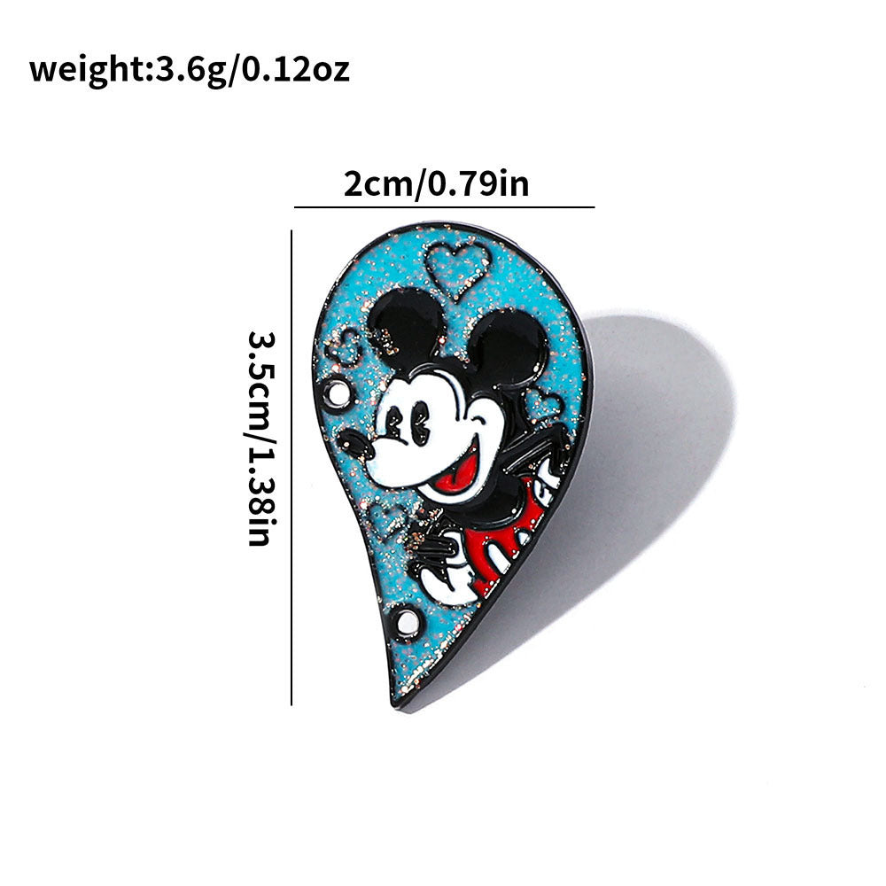 Pines de Mickey y Minnie Corazón