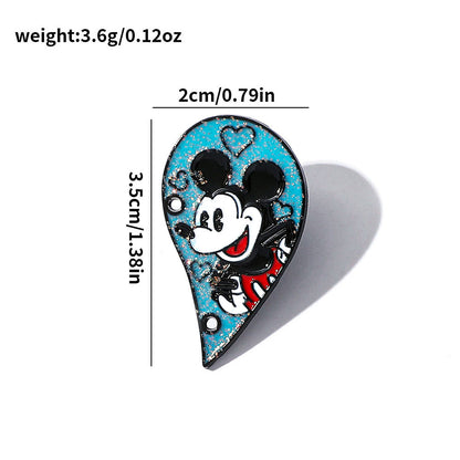 Pines de Mickey y Minnie Corazón